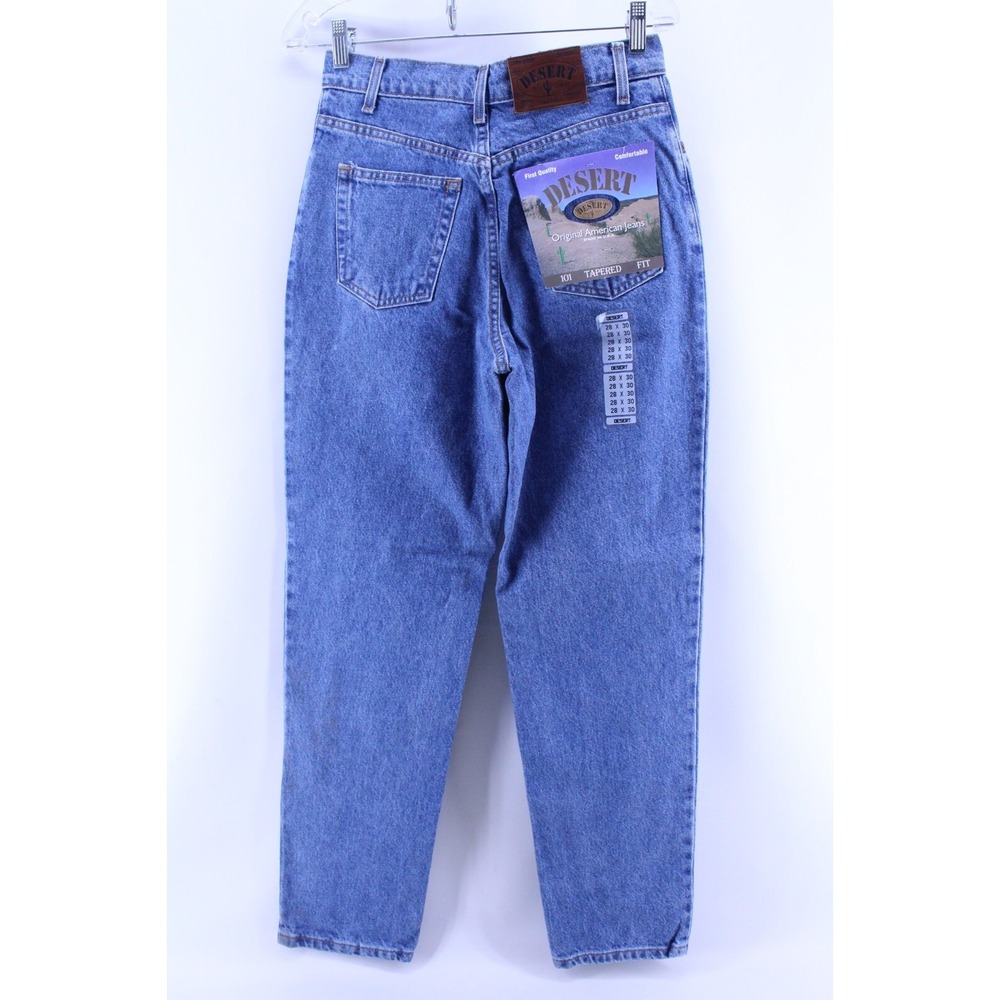Vintage Desert Blue Jeans 101 Tapered Fit Button Fly Made in USA Size 28x30 NEW